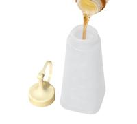 Sauce Squeeze Bottle - Refillable Liquids Dispenser | Condiment Container | 300ml/10oz Silicone Leak-Proof Easy Squeeze Bottle With Suction Cup, For Sauces Oils Honey Salad Dressings Kitchen Picnic
