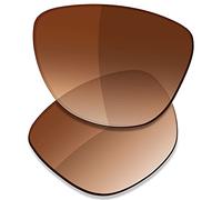 Saucer Frogskin - Lenti di ricambio per occhiali da sole Oakley Frogskin OO9013 Low Bridge Fit OO9245 ad alta difesa, colore marrone sfumato polarizzato