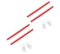 SAUCER Kit di ricambio per naselli e gommini per occhiali da sole Oakley Transistor OX3085, rosso e rosso