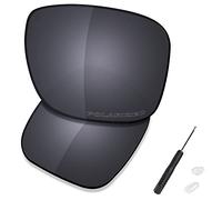 SAUCER Lenti di ricambio di alta qualità e cacciavite H20 e naselli per occhiali da sole Oakley Holbrook Metal OO4123 ad alta definizione - Shield Black Polarized