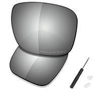SAUCER Lenti di ricambio di alta qualità e cacciavite H20 e naselli per occhiali da sole Oakley Holbrook Metal OO4123 ad alta definizione - metallo cromato polarizzato