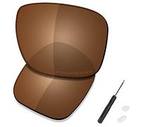 SAUCER Lenti di ricambio di alta qualità e cacciavite H20 e naselli per occhiali da sole Oakley Holbrook Metal OO4123 ad alta definizione - ambra marrone polarizzato