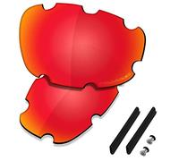 Saucer Lenti di ricambio di alta qualità e kit di gomma per Oakley Split Jacket Ventilato OO9099 Occhiali da sole High Defense - Rosso fuoco polarizzato