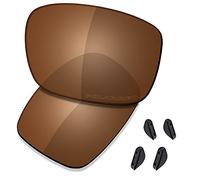 Saucer - Lenti di ricambio per occhiali da sole Oakley Drop Point, (High Defense - Amber Brown Polarized), Taglia unica