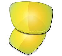 Saucer - Lenti di ricambio per occhiali da sole quadrati Oakley Jupiter, (High Defense - 24k Gold Polarized), Taglia unica