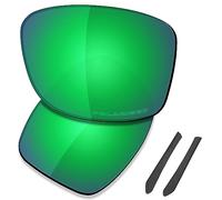 SAUCER Lenti di ricambio premium e cuscinetti auricolari per occhiali da sole Oakley Jupiter Squared OO9135, Polarizzato Verde Giada, Taglia unica