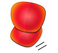 Saucer Lenti di ricambio premium e cuscinetti auricolari per occhiali da sole Oakley Pitchman R OO9439, Alta Difesa - Rosso Fuoco Polarizzato, Taglia unica