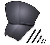 SAUCER Lenti di ricambio premium e kit di gomma per Oakley Half Jacket XLJ | Half Jacket XLJ Low Bridge Fit Occhiali da sole, Scudo Nero Polarizzato, Taglia unica
