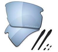 Saucer Lenti di ricambio premium e kit di gomma per occhiali da sole Oakley Flak 2.0 XL OO9188, Blu Acqua Profonda Polarizzata, Taglia unica