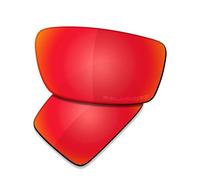 Saucer Lenti di ricambio premium e kit di gomma per occhiali da sole Oakley Gibston OO9449, Alta definizione: rosso fuoco polarizzato, Taglia unica
