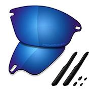 SAUCER Lenti di ricambio premium e kit in gomma per Oakley Fast Jacket OO9097 | Fast Jacket Low Bridge Fit OO9162 Occhiali da sole ad alta difesa - Blu notte polarizzate