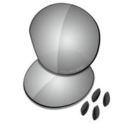 Saucer Lenti di ricambio premium e naselli per occhiali da sole Oakley Clifden OO9440, High Defense - Metallo Cromo Polarizzato, Taglia unica