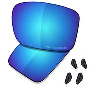 SAUCER Lenti di ricambio premium e naselli per occhiali da sole Oakley Double Edge OO9380-66 mm, Blu Glacier Polarizzato, Taglia unica