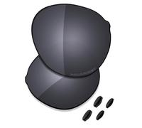 Saucer Lenti di ricambio premium e naselli per occhiali da sole Oakley Spindrift OO9474, Scudo Nero Polarizzato, Taglia unica