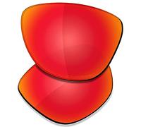 SAUCER Lenti di ricambio premium per Oakley Frogskins OO9013 | Frogskins Low Bridge Fit OO9245 Occhiali da sole ad alta difesa - Rosso fuoco polarizzate