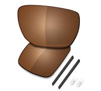 Saucer Lenti di ricambio premium per occhiali da sole Oakley Ejector OO4142, High Defense - Polarizzato Marrone Ambra, Taglia unica