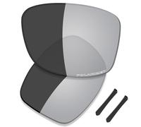 Saucer Lenti di ricambio premium per occhiali da sole Oakley Jupiter Squared OO9135 ad alta definizione, grigio fotocromatico polarizzato