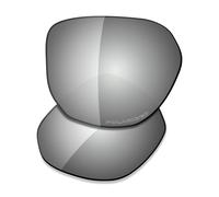 Saucer Lenti di ricambio premium per occhiali da sole Oakley Latch Beta OO9436, Alta definizione: metallo cromato polarizzato, Taglia unica
