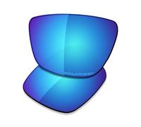 Saucer Lenti di ricambio premium per occhiali da sole Oakley Leffingwell OO9100, Alta difesa - Blu Glacier Polarizzato, Taglia unica
