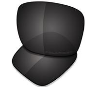 Saucer Lenti di ricambio premium per occhiali da sole Oakley Leffingwell OO9100, Alta Difesa - Nero Carbonio Polarizzato, Taglia unica