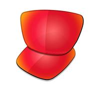 Saucer Lenti di ricambio premium per occhiali da sole Oakley Leffingwell OO9100, Alta Difesa - Rosso Fuoco Polarizzato, Taglia unica