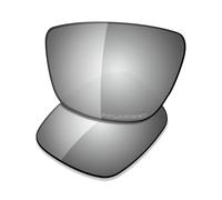 Saucer Lenti di ricambio premium per occhiali da sole Oakley Leffingwell OO9100, High Defense - Metallo Cromo Polarizzato, Taglia unica