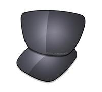 Saucer Lenti di ricambio premium per occhiali da sole Oakley Leffingwell OO9100, Scudo Nero Polarizzato, Taglia unica