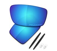 Saucer Lenti di ricambio premium per occhiali da sole Oakley Square Whisker, Alta difesa - Blu Glacier Polarizzato, Taglia unica