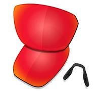Saucer Lenti e naselli di ricambio premium per occhiali da sole Oakley Split Shot OO9416, High Definition - Fire Red Polarized, Taglia unica