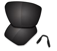 Saucer OOO9397 - Lenti di ricambio premium e cuscinetto per il naso per occhiali da sole Oakley Targetline (High Defense - Carbon Black Polarized), taglia unica, High Defense - Carbon Black Polarized,