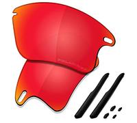 Saucer Premium Lenti di ricambio e kit di gomma per Oakley Fast Jacket XL, (High Defense - Fire Red Polarized), Taglia unica