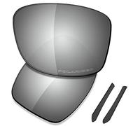 SAUCER Premium Replacement Lenses for Oakley Jupiter Squared OO9135 Sunglasses High Defense - Chrome Metal Polarized