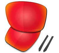 SAUCER Premium Replacement Lenses for Oakley Jupiter Squared OO9135 Sunglasses High Defense - Fire Red Polarized
