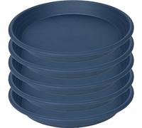 SAUCERHOME Confezione da 5 sottovasi per Piante da 15,5 cm, 20,5 cm, 25,4 cm, 30,5 cm, 40,6 cm, 40,6 cm, 50 cm, in plastica, per Interni ed Esterni, Resistente e Durevole, per Piante (30 cm, Blu)