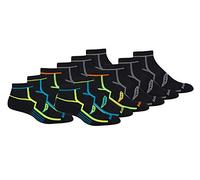 Saucony Confezione multipla da uomo Performance Comfort Fit Quarter Socks Multi-Pack Bolt Performance Quarter Socks, nero (12 paia), Shoe Size: 8-12