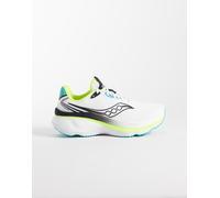 Saucony Hurricane 26 sneakers da corsa bianche, gialle e turchesi-Bianco 47