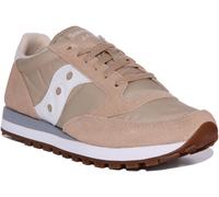 SAUCONY Jazz Originale Uomo con Lacci 80s Rétro Sportivo IN Bianco Grigio Eu 6 -