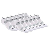 Saucony Men's Multi-Pack Performance Comfort Fit No-Show Socks, White 12, Large (Shoe: 8-12)