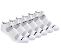 Saucony Men's No-Show Socks, White 6, Shoe Size 13-15