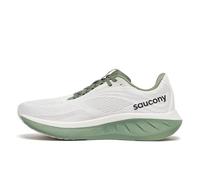 Saucony Men's Ride 18 Sneaker, White/Olivine, 9