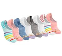 Saucony No Show Cushioned Invisible Liner Socks, Available in S-l (8, 16 Pairs) Calzini Casual, Arcobaleno Assortiti (8 Paia), M (Pacco Donna