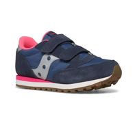 Saucony Originals Jazz Double Hook & Loop (Toddler/Little Big Kid), Scarpe da Ginnastica, Blu Navy/Argento/Rosa, 36.5 EU