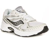 SAUCONY Ride Millennium Metallico Dettagli Y2K Rete Trainer Bianco Argento UK 3
