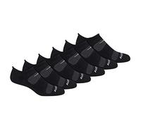 Saucony Rundry Mesh Ventilating Comfort Fit Performance Tab Socks Available in M-XL (6, 12 Pairs) Calzini, Nero (6 Paia), Medium (Pacco da 6) Uomo