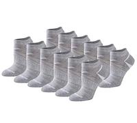 Saucony Rundry Performance Selective Cushion Socks, Available in S-l (6, Pairs) Calzini, Grigio Basic (12 Paia), Medium (Pacco Donna