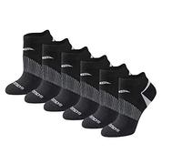 Saucony Women's Selective Cushion Performance No Show Athletic Sport Socks (6 & 12, Black Basic (6 Pairs), Shoe Size: 10-13
