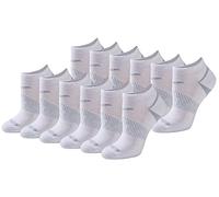 Saucony Women's Selective Cushion Performance No Show Athletic Sport Socks (6, White Basic (12 Pairs), Shoe Size: 4-7