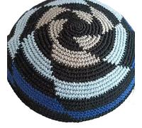 Saudi Copricapo Musulmani Uomini Cappello di Preghiera Crochet Arabia Saudita Kippah Unico Etnico Musulmani Uomini Preghiera Cotone Yarmulka, Vestito 5, Taglia unica