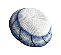 Saudi Copricapo Musulmani Uomini Cappello di Preghiera Crochet Arabia Saudita Kippah Unico Etnico Musulmani Uomini Preghiera Cotone Yarmulka, Vestito 2, Taglia unica