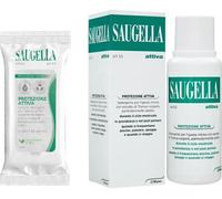 Saugella Attiva pH 4.5 Salviette Intime Detergenti 15 Pezzi + Attiva Detergente Intimo Ph 3.5 Antibatterico 250 ml